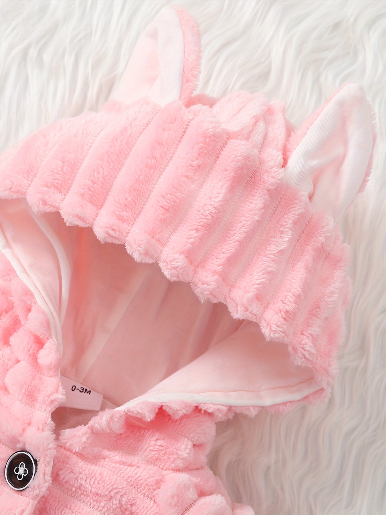 Baby Girl Hooded Warm Jumpsuit with Ears