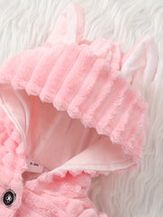 Baby Girl Hooded Warm Jumpsuit with Ears