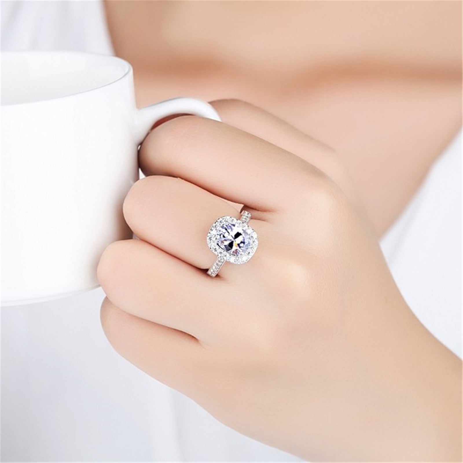 Zircon Wedding Women's Open Ring