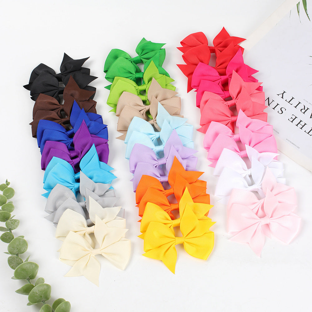 40pcs Colorful Bow Hair Clips Set for Fun and Style