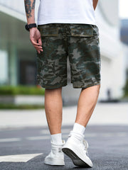 Camouflage Comfy Shorts Men's Casual Street Style Waist Drawstring Shorts