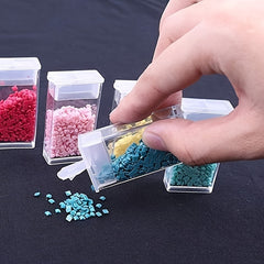 48pcs Diamond Painting Beads Storage Bottle Clear Plastic Container Organizer