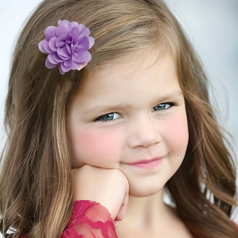 32pcs Colorful Flower Hair Clips & Hair Comb Accessories Set for Girls