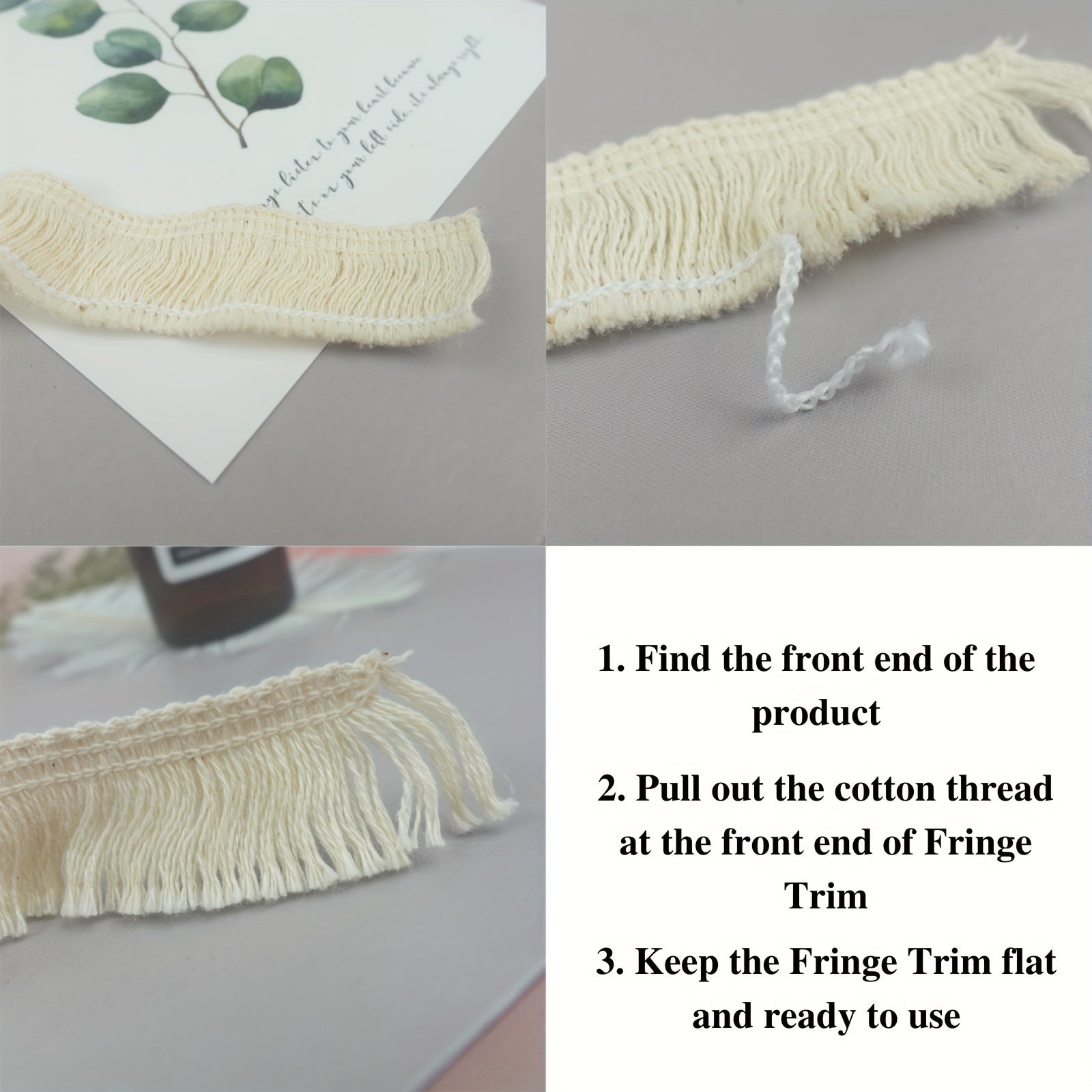 2 Yards Cotton Fringe Trim Tassel Lace For DIY Crafts Clothing Wedding