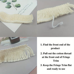 2 Yards Cotton Fringe Trim Tassel Lace For DIY Crafts Clothing Wedding