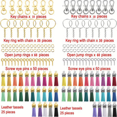 350pcs DIY Keychain Fringe Set for Crafts Christmas Halloween