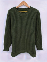 Women's Plus Solid Long Sleeve Round Neck Sweater