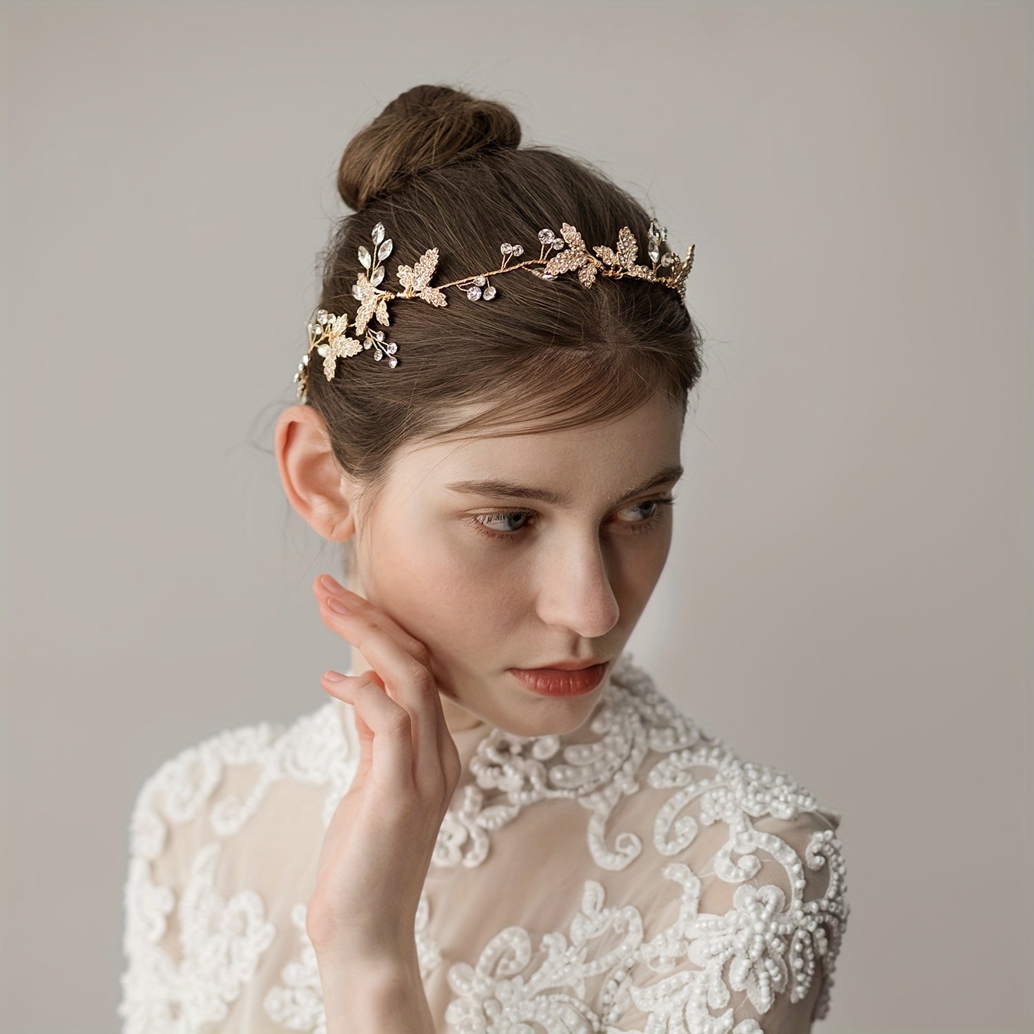 Crystal Leaf Head Piece Bridal Wedding Hair Accessories