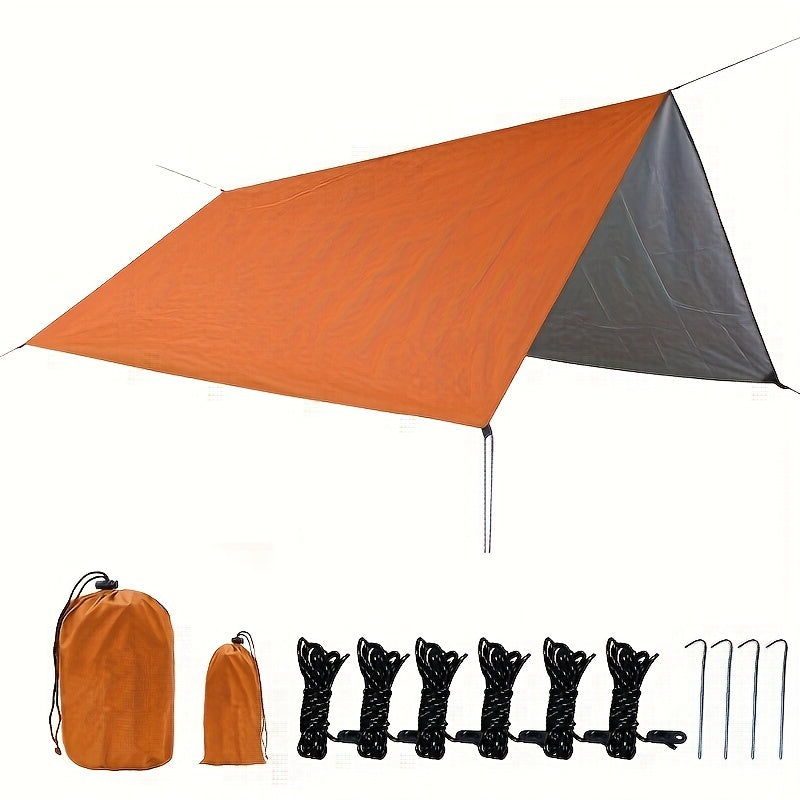 Square Silver Coated Canopy Outdoor Camping Tent Awning Tarp