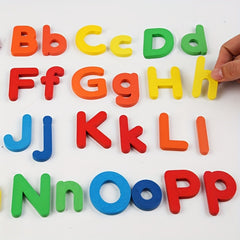 52pcs Kids Wooden English Letters Building Block Kit