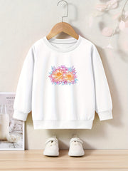 OERYUI Kids Flower Graphic Sweatshirt Comfy Pullover Christmas Gift