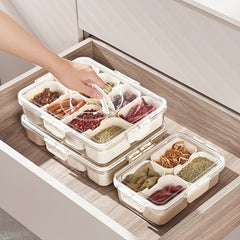 Kitchen Spice Storage Basket 4 8 Grids Refrigerator Storage Box