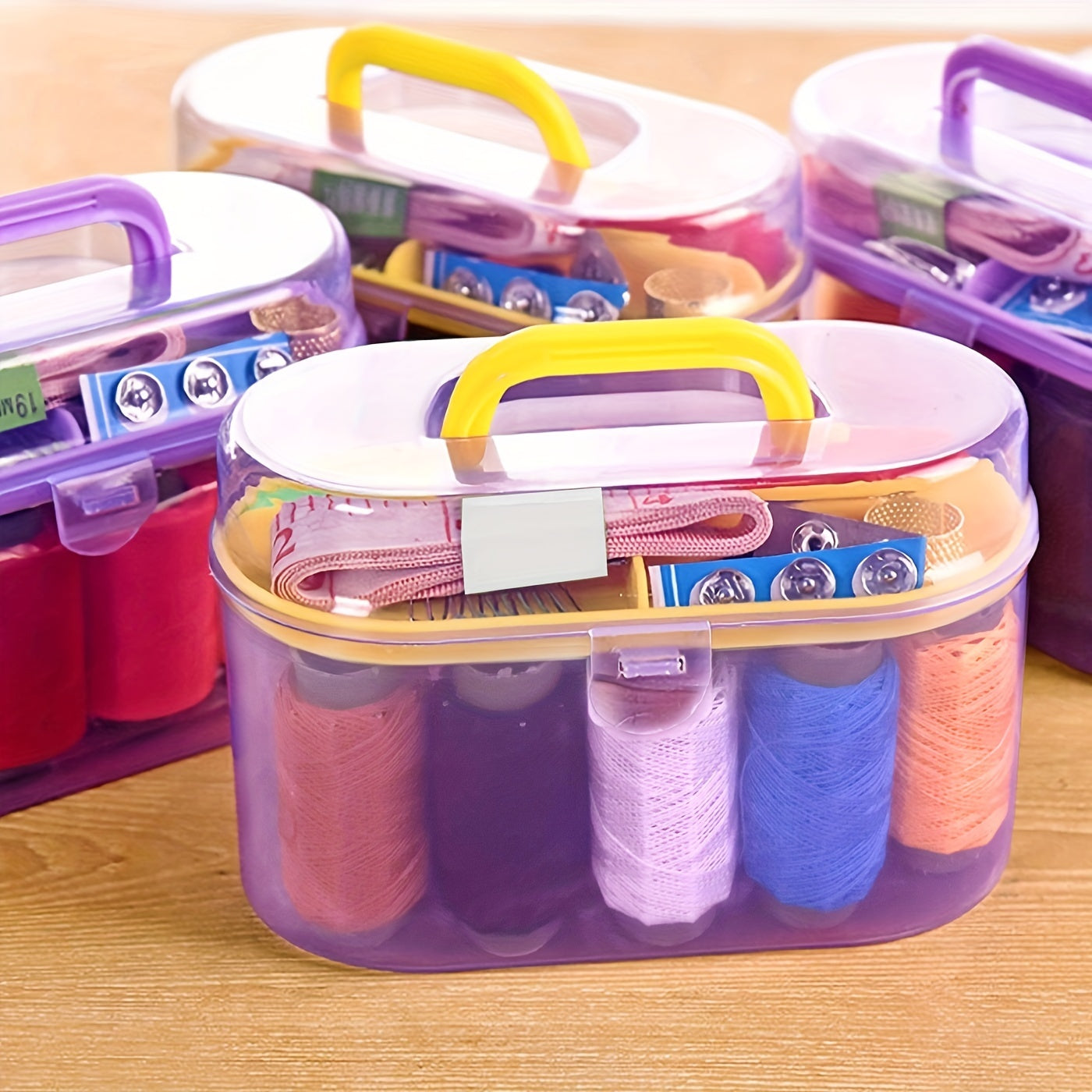 46pc Portable Sewing Kit with Case, Multifunctional Needle and Thread Set