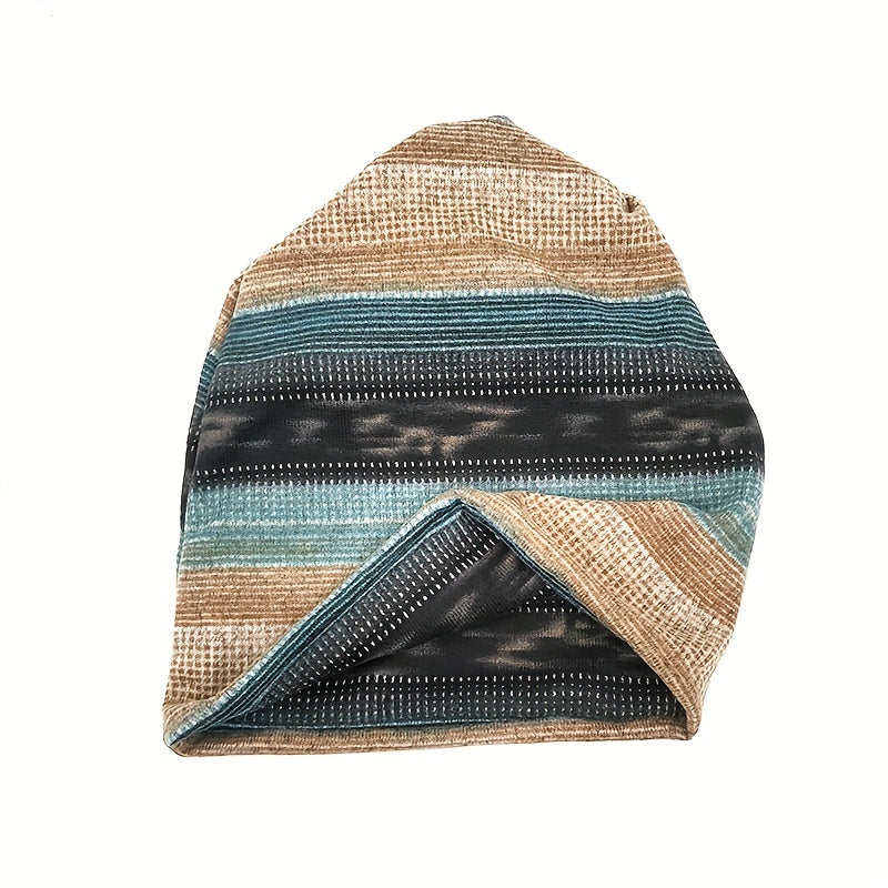 Unisex Striped Beanie Hat for Outdoor Cycling