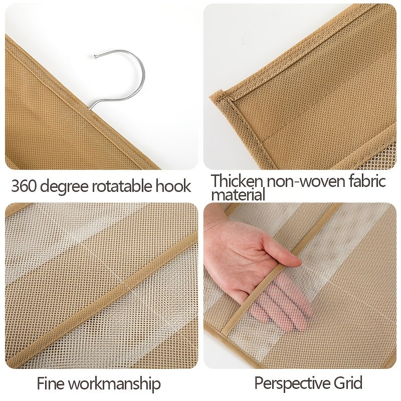 Double Side Hanging Underwear & Socks Bag Lightweight Foldable Organizer
