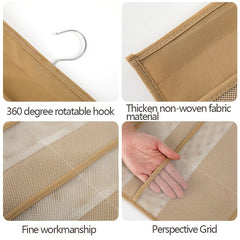 Double Side Hanging Underwear & Socks Bag Lightweight Foldable Organizer
