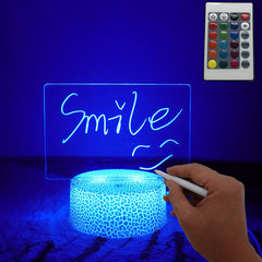 Rewritable Night Light With Message Board - Girl Bedroom Sleep Light
