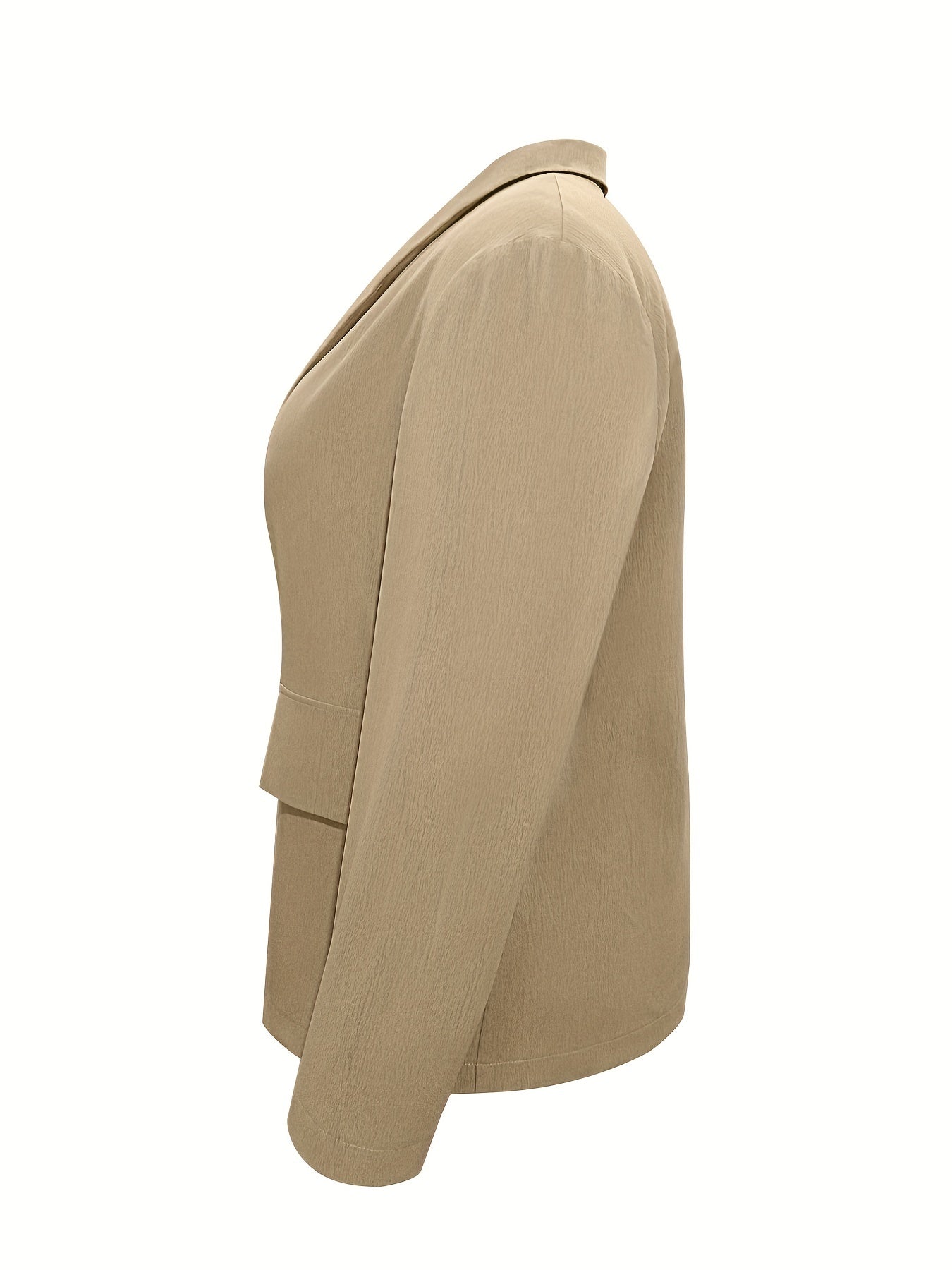 Women's Plus Size Solid Long Sleeve Casual Blazer