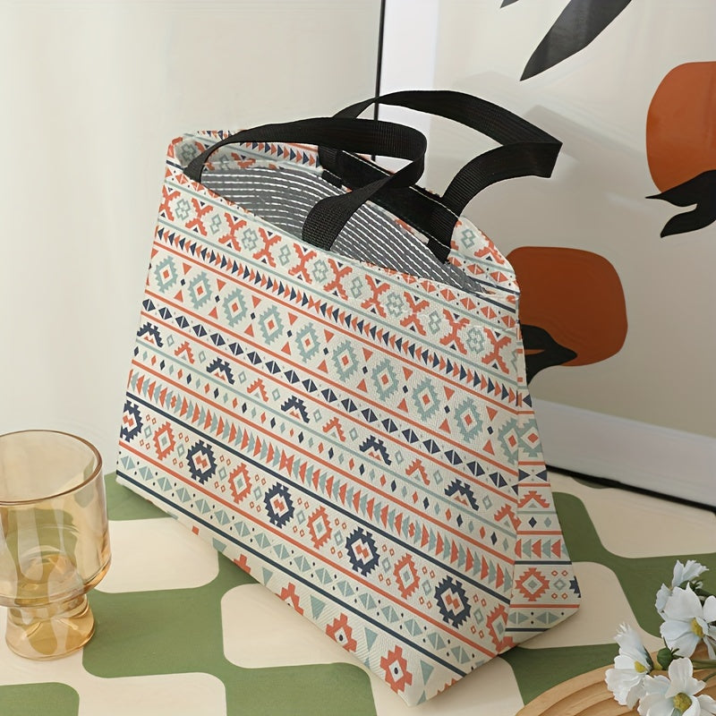 Arabic Letters LOVE Printed Lunch Bag Waterproof Insulated Bag