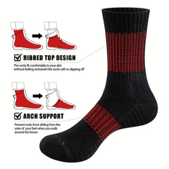 6 Pairs Men's Mid Tube Outdoor Sports Socks