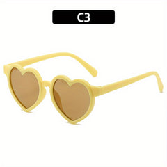 Stylish Macaron Kids Sunglasses Heart Shaped UV Sun Protection Party Eyewear
