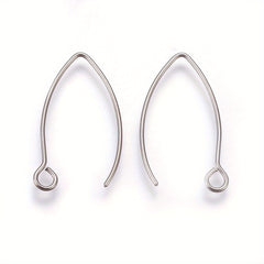 10 Pcs Stainless Steel Earring Hooks for Earrings Making
