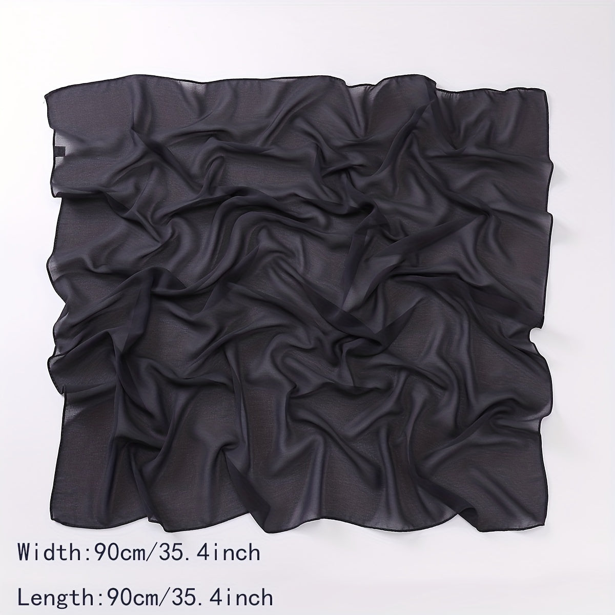 Chiffon Square Scarf Solid Hijab Bandana Shawl Windproof Head Wraps