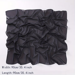 Chiffon Square Scarf Solid Hijab Bandana Shawl Windproof Head Wraps