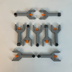 2pcs Telescopic Push Rod Parts Building Block Accessories Grey Finish