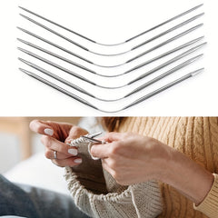 4pcs Stainless Steel Circular Needles Double Pointed Weaving Ne