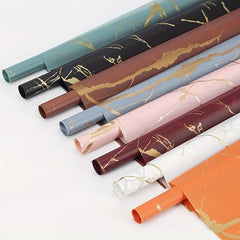 20pcs Waterproof Flower Wrapping Paper Marble Pattern Gift Wedding Supplies