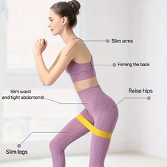5pcs TPE Yoga Elastic Band Fitness Resistance Band for Buttocks Lifting