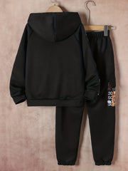 Boys Casual Sweatpants & Hoodie Set for Spring Autumn Winter