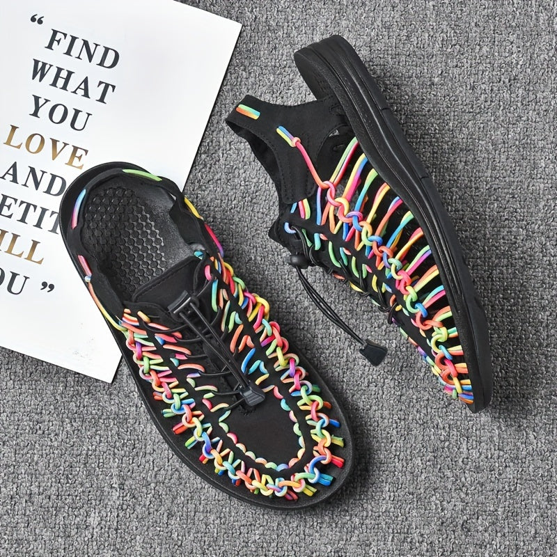 Women's Fishnet Beach Sandals Hollow Out Breathable Anti-slip