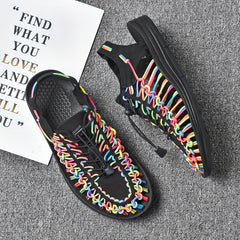 Women's Fishnet Beach Sandals Hollow Out Breathable Anti-slip