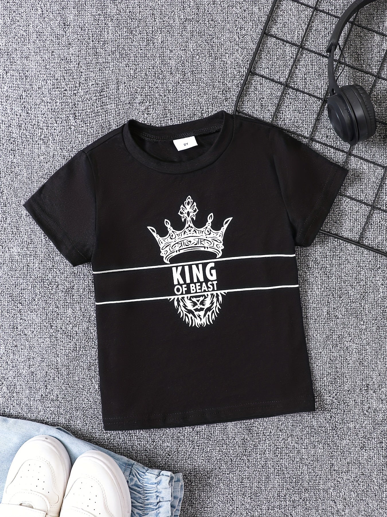 Cute Lion Head Printed Baby T-shirt