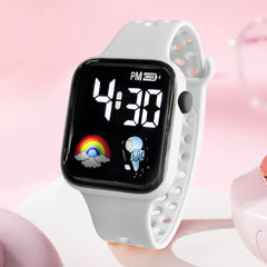 Kids Rainbow Astronaut LED Sport Watch Electronic Wristwatch