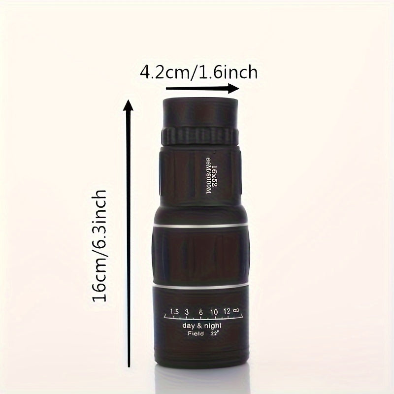 16x52 Monocular Telescope Coated Powerful For Outdoor Bird Watching