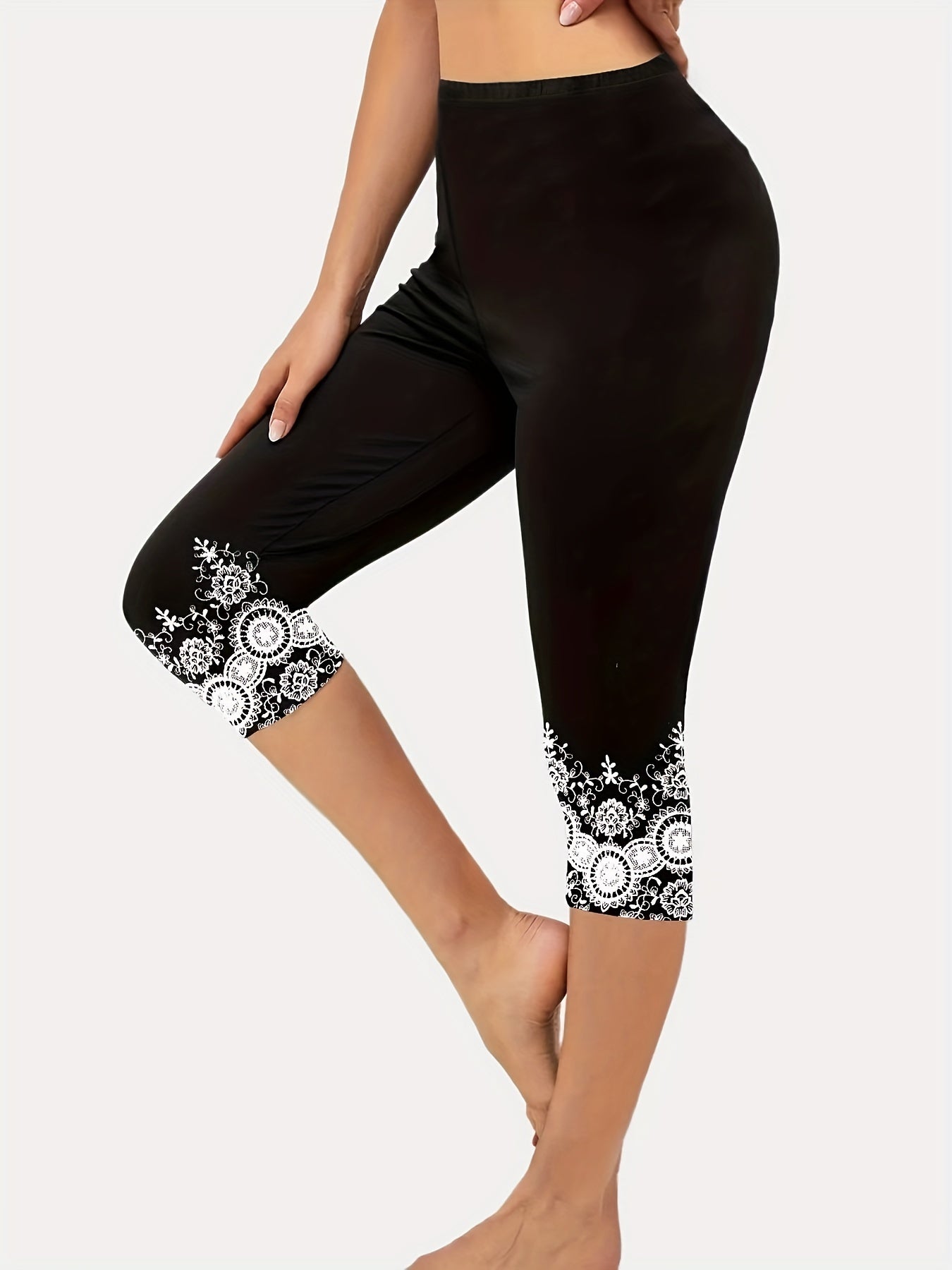High Waist Cropped Leggings Skinny Casual Leggings