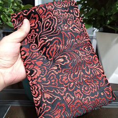 Jacquard Brocade Damask Fabric Red Handbag Sewing Cloth Tela 35 4x29 5in