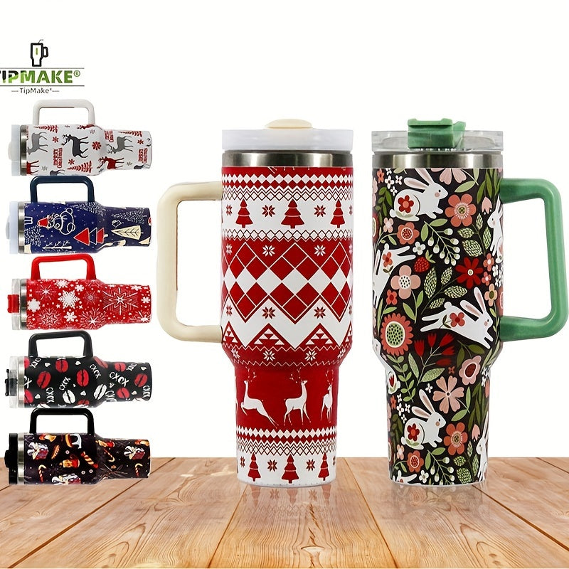 Christmas Tumbler 40oz Stainless Steel Insulated Water Bottle With Lid