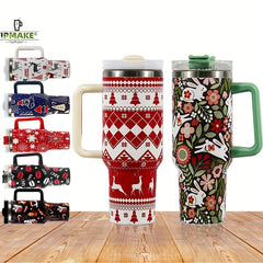 Christmas Tumbler 40oz Stainless Steel Insulated Water Bottle With Lid