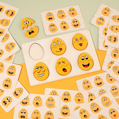 12pcs Expression Matching Toys Montessori Cognitive Teaching Aids