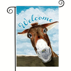 Funny Animal Donkey Garden Flag Farmhouse Decor