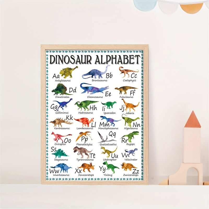 Dinosaur Alphabet Chart Hanger Educational Poster for Preschool 32x25