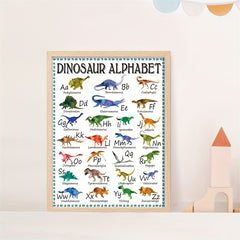 Dinosaur Alphabet Chart Hanger Educational Poster for Preschool 32x25