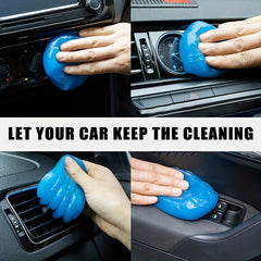 Car Cleaning Gel 160g with Coasters, Dust Removal for Air Vent Interior