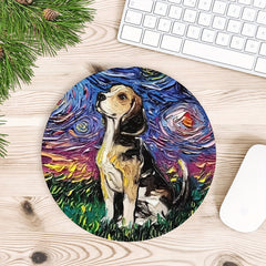 Puppy Round Mouse Pad Non-slip Rubber Base Small Size