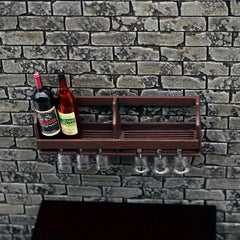 Dollhouse Wine Rack & Cup Holder - Hanging Wine Cabinet