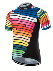 Men's Quick Dry Cycling Jersey with Rear Pocket - Moisture Wicking Shirt